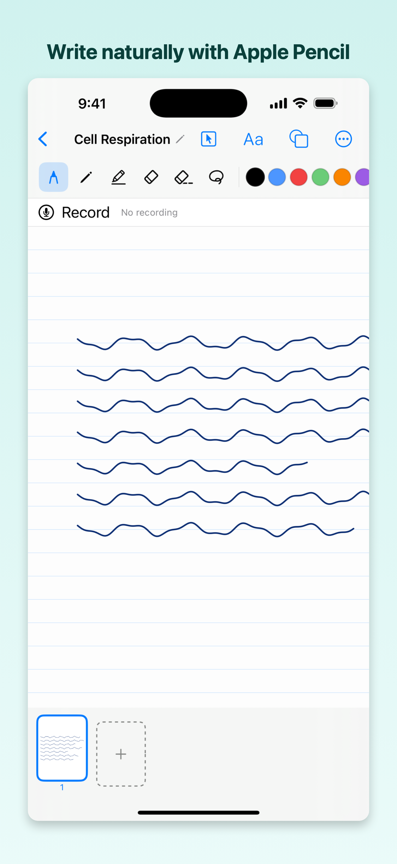 ScribblePad handwriting on iPhone